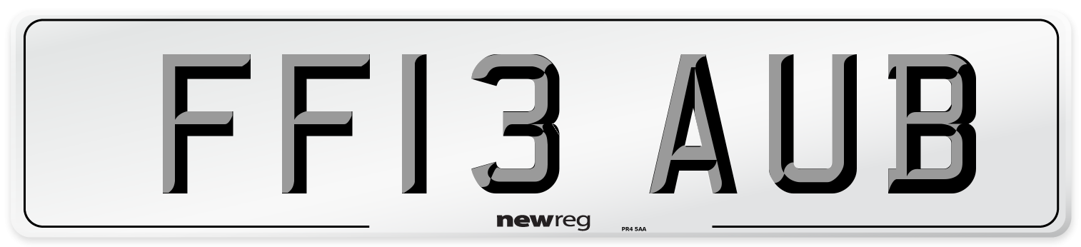 FF13 AUB Number Plate from New Reg